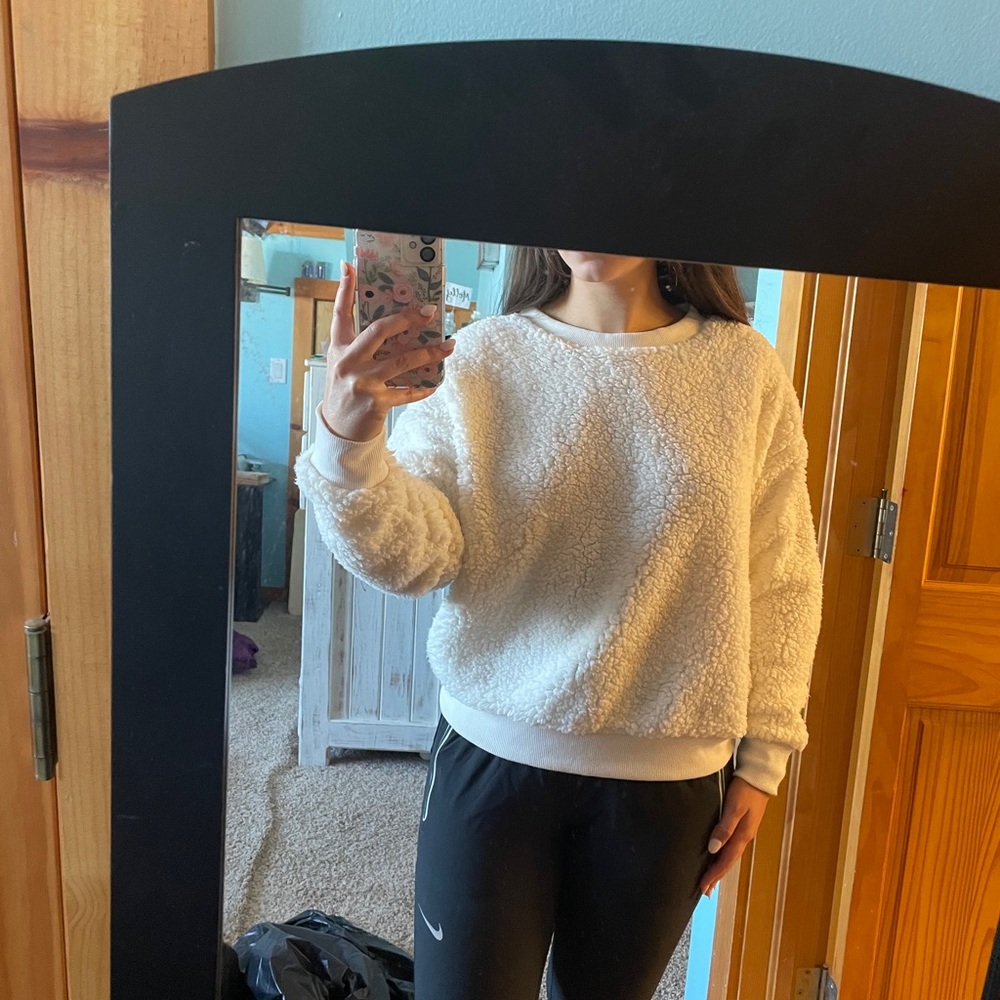 White Fuzzy Sweater